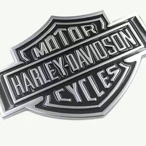 New Silver Black 4"x3" Harley-Davidson Bar & Shield Decal